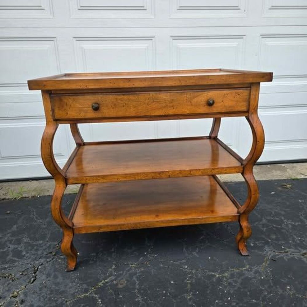 BAKER MILLING ROAD French Country Walnut Tiered Side Table